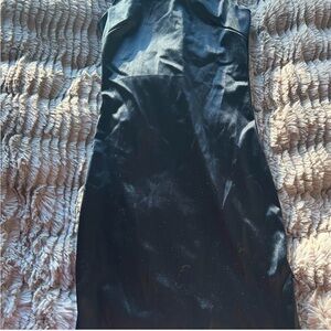 Elegant Black Satin Dress